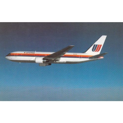United Airlines Boeing B767 Aircraft Postcard (A25066)