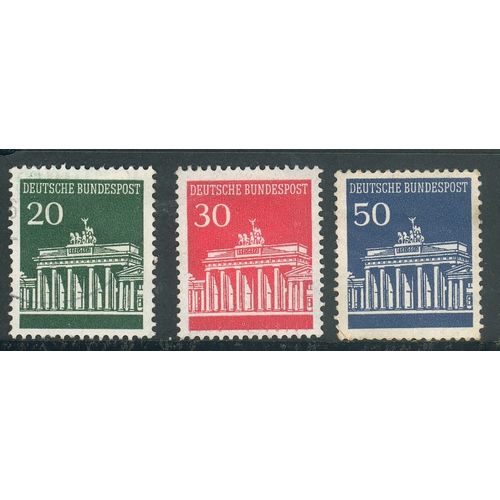 Germany 1966 - SG 1413 - 1414 - 1415 Brandenburg Gate, Berlin - unused