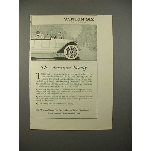 1914 Winton Six Car Ad - The American Beauty