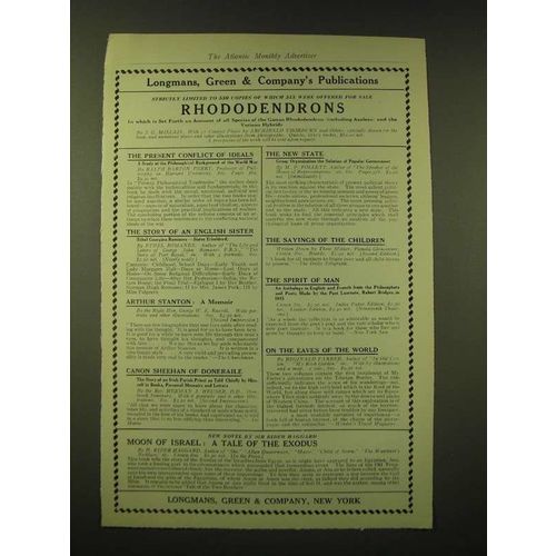 1918 Longmans, Green & Company Ad - Publications