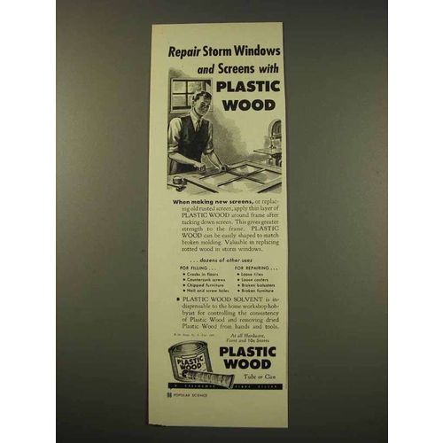 1949 Plastic Wood Ad - Repair Storm Windows