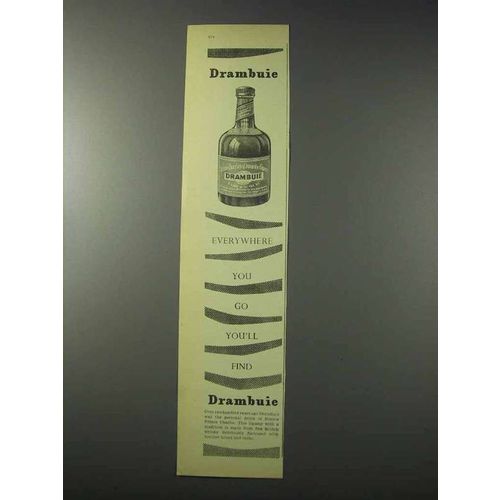 1958 Drambuie Liqueur Ad - Everywhere You Go