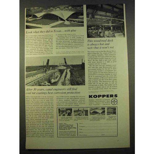 1963 Koppers Ad, Penacolite Adhesive, Wolmanized Lumber