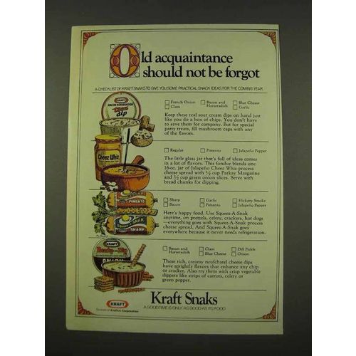 1973 Kraft Ad - Dips, Cheez Whiz