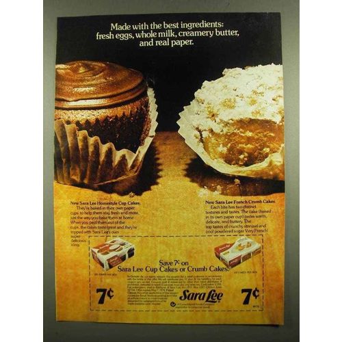 1974 Sara Lee Cup Cakes and Crumb Cakes Ad