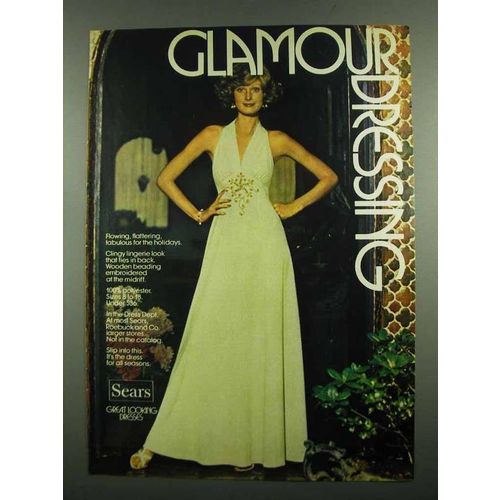 1974 Sears Dresses Ad - Glamour Dressing