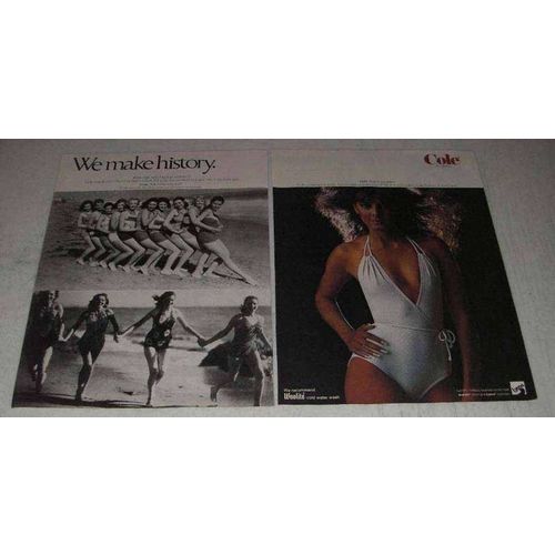 1981 Cole Point D'Esprit Swimsuit Ad - Make History