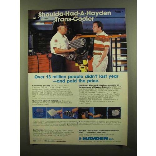 1986 Hayden Trans-Cooler Ad - Shoulda-Had-A-Hayden