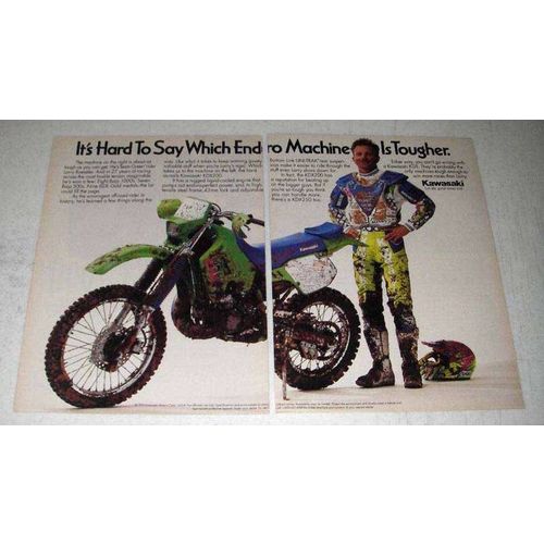 1992 Kawasaki KDX200 Motorcycle Ad - Larry Roeseler