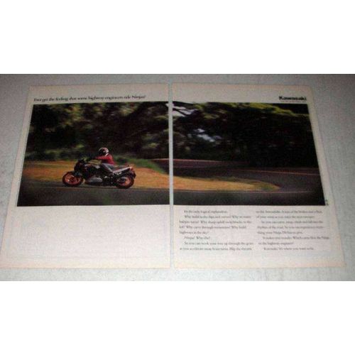 1992 Kawasaki Ninja 250 Motorcycle Ad - Engineers