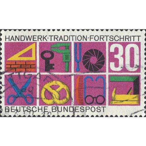 GERMANY, German Crafts and Trades, violet 1968, 30pf