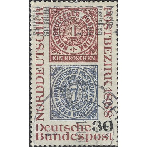 GERMANY, North German Postal Confederation, brown 1968, 30pf