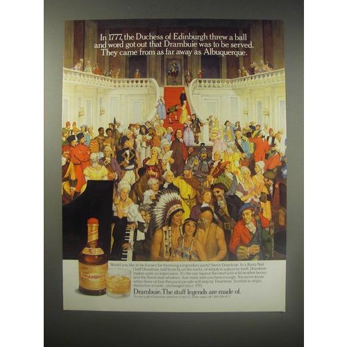 1990 Drambuie Liqueur Ad - In 1777, the Duchess of Edinburgh threw a ball