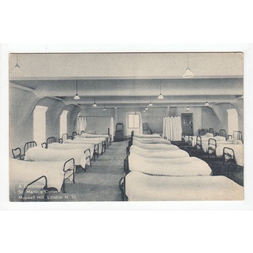A Dormitory St Martin's Convent Muswell Hill Postcard London