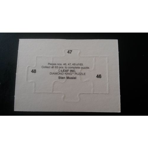 1988 Donruss Puzzle Card # 46, 47, 48 Mint (9) Stan Musial St Louis Cardinals