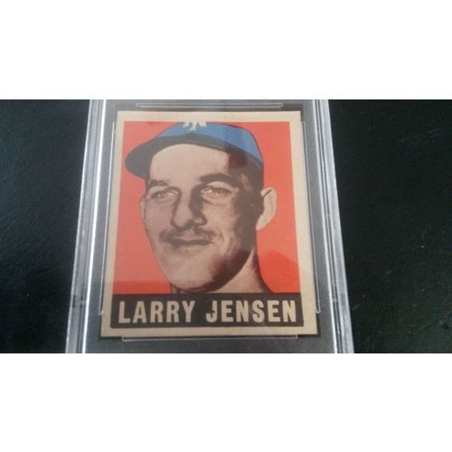 1948-49 Leaf Card # 056 Larry Jensen PSA Near Mint (7) New York Giants