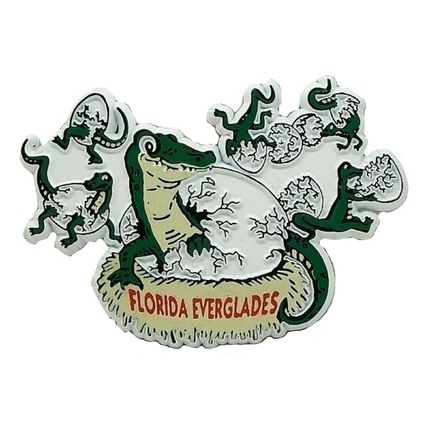 Florida Everglades with Gators Fridge Magnet