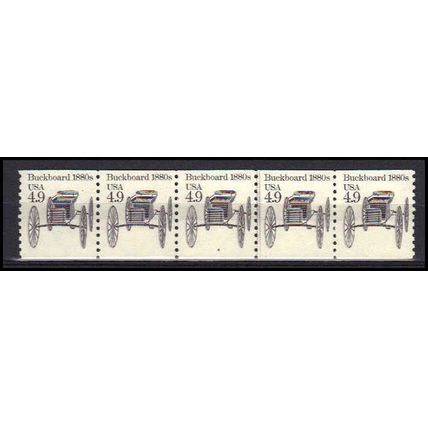 2124 4.9c Buckboard Fine MNH Dry Gum PNC 4/5 X0282