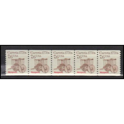 2255 7.6c Carreta Very Fine MNH Dry Gum PNC 1/5 X2915