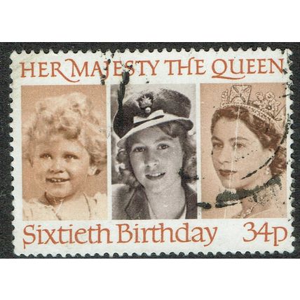 1986 60th Birthday of Queen Elizabeth II 34p Multicoloured SG1318 GU