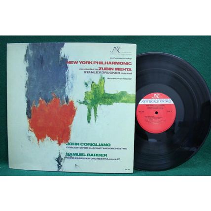 Drucker, Clarinet/Mehta - Corigliano: Con. For Clarinet/Barber - NW 309 - EX+