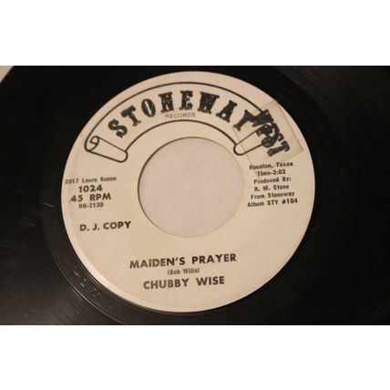 Chubby Wise Promo 45-MAIDEN'S PRAYER