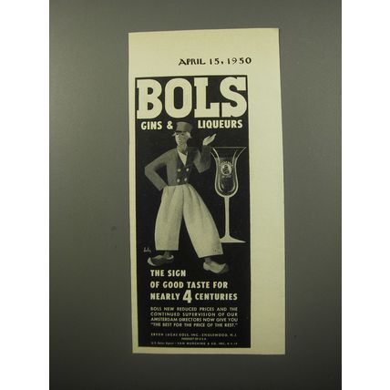 1950 Bols Gins & Liqueurs Advertisement - art by Vladimir Bobri