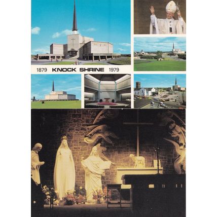 Knock Shrine County Mayo Irish 1879-1979 Ghost Apparition 2x Postcard