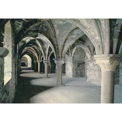 Mont Saint Michel Promenoir des Moines France postcard used VGC