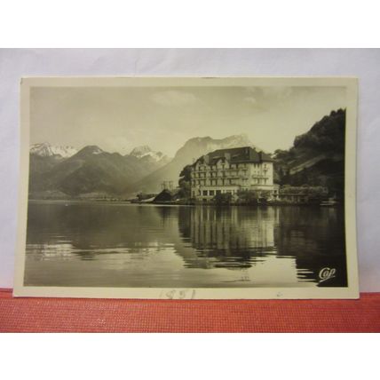 LAC d'ANNECY, FRANCE used vintage postcard, RP 1951 pm #