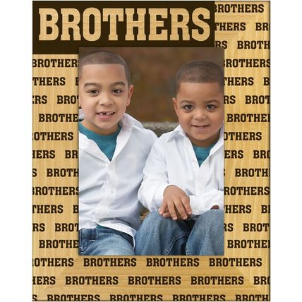Brothers Laser Engraved Wood Picture Frame Portrait (8 x 10)