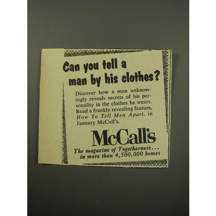1955 McCall's Magazine Ad - Can you tell a man by his clothes?