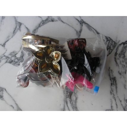 19 Assorted Hair Bands & Pack of Clips Girl Kid School Ponies Ties gift woman