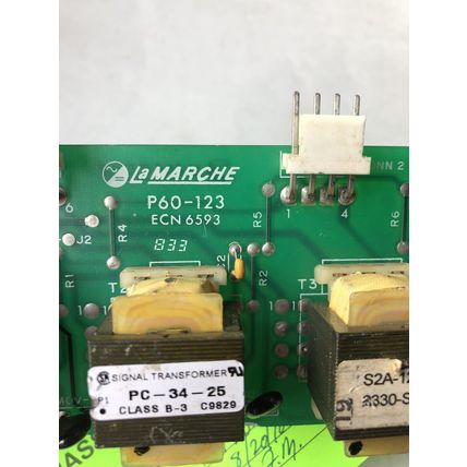 LAMARCHE P60-123,LA MARCHE P60-123 CONTROL PCB BOARD,HA