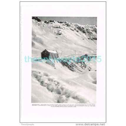 Railway Snow Sheds In Argentina/Chile, Book Illustration, c1935