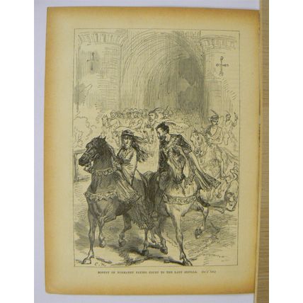 Robert of Normandy paying court to The Lady Sibylla, Book Illustration, c1909