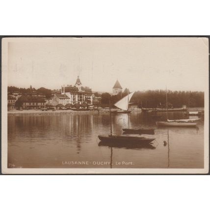 Le Port, Ouchy, Lausanne, 1928 - Perrochet-Matile Photo CPA