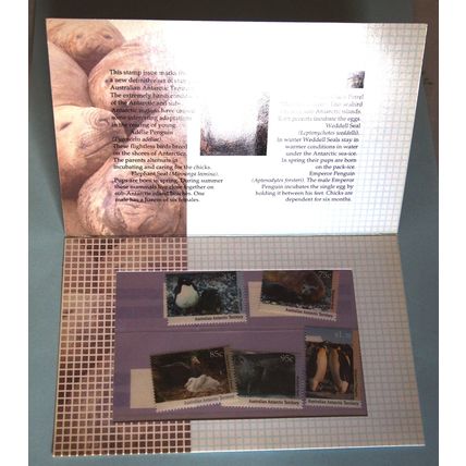 Australian Antarctic Territory 1992 Wildlife set presentation card
