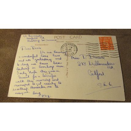 1940s Real photographic Postcard -Pound & Cottages - Rustington, Sussex