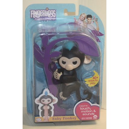 2016 WowWee Fingerlings Baby Monkey Black Finn - Sealed