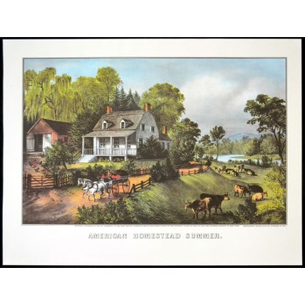 AMERICAN HOMESTEAD SUMMER 1952 Nathaniel Currier - James Merritt Ives PRINT