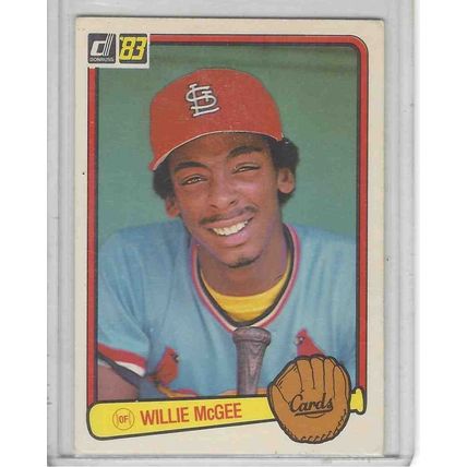 1983 DONRUSS WILLIE McGEE ROOKIE #190