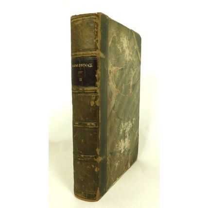 Antique Leather Book Walter Scott Waverley Woodstock 1832 Vol 1 Waverley XL