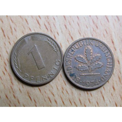 1974f 1 Pfennig Germany Coin