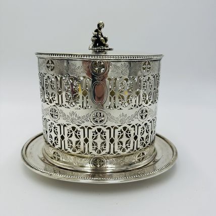 William Gallimore & Co Sheffield Cookie Box Antique Victorian Regency Pierced