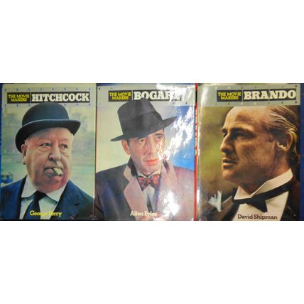 3 Movie Makers hardcovers: Hitchcock, Bogart, Brando - First Editions UK 1974-75