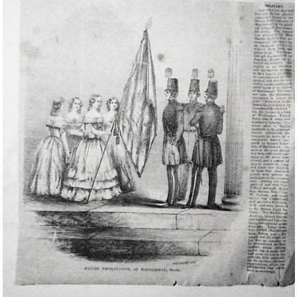 "Banner Presentation, At Marblehead, Mass" - 1853 Gleason's Pictorial.