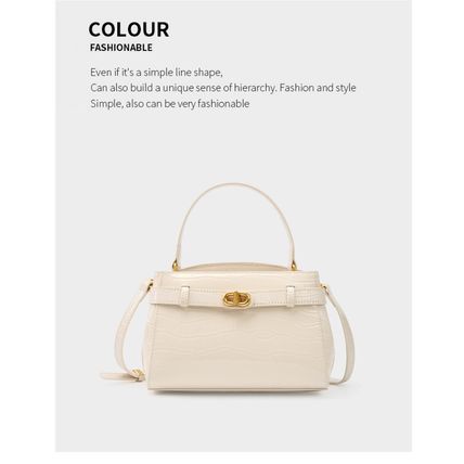 Women Tote Handbags Genuine Leather Shoulder Bags White
