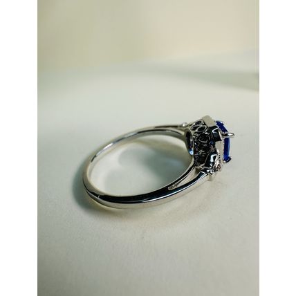 Bomb Party Sz10 Revealed BP Ring Fashion Jewelry RBP Brilliant Blue Rhodium P