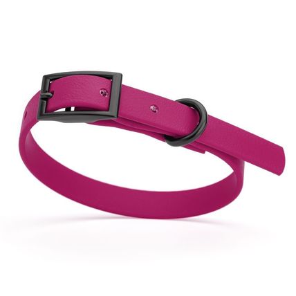 Dog Pet Waterproof Collar - W1/2" x L9"-12" - Magenta Pink